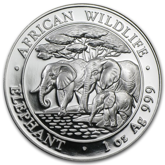 2013 Somalia 1 oz Silver Elephant BU 2013 Somalia 1 oz Silver Elephant BU